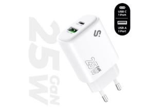 SUBBLIM Cargador de corriente GAN 25W CHARGER USB C+A