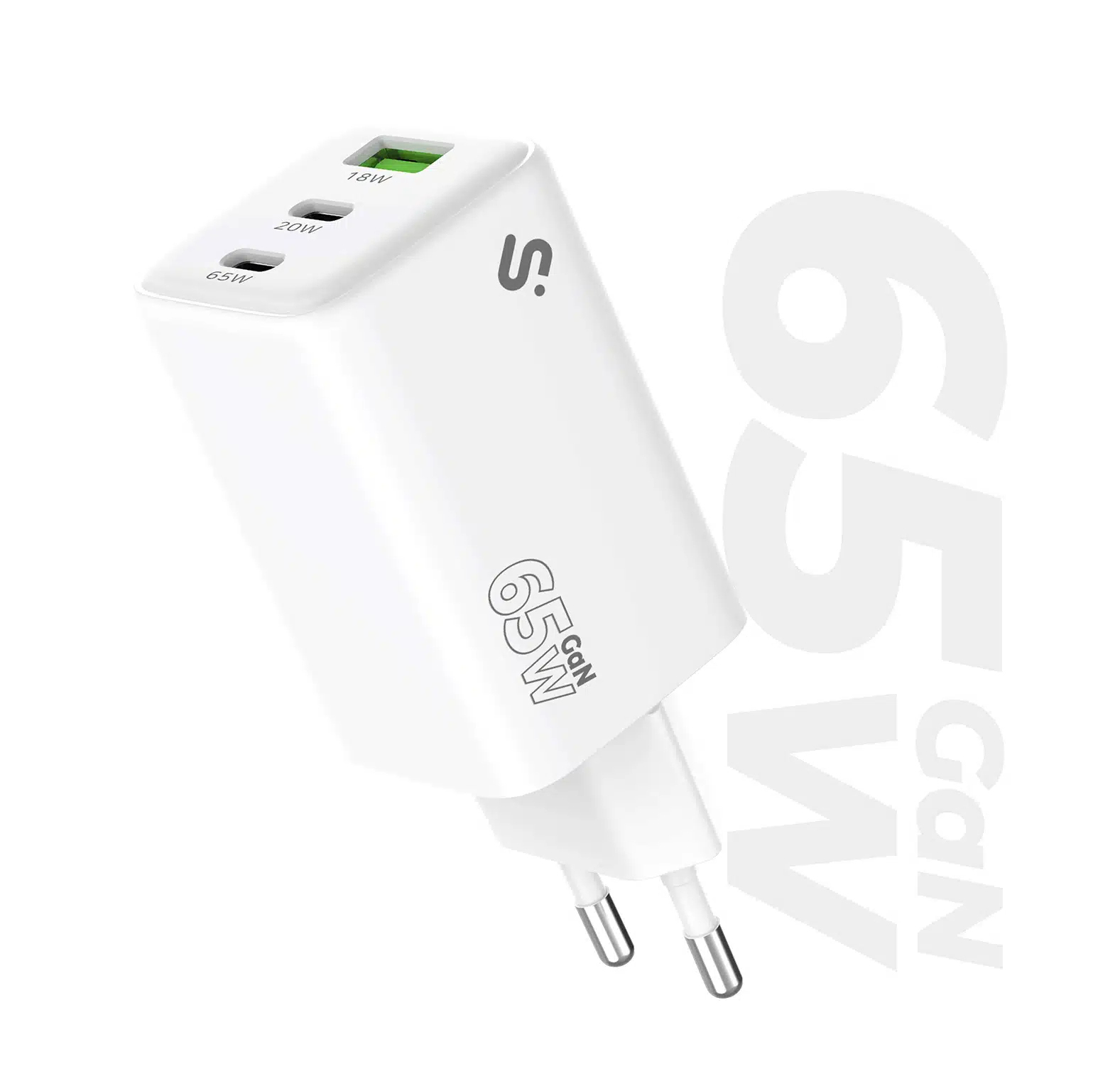 SUBBLIM Cargador de corriente GAN 65W CHARGER USB C+C+A