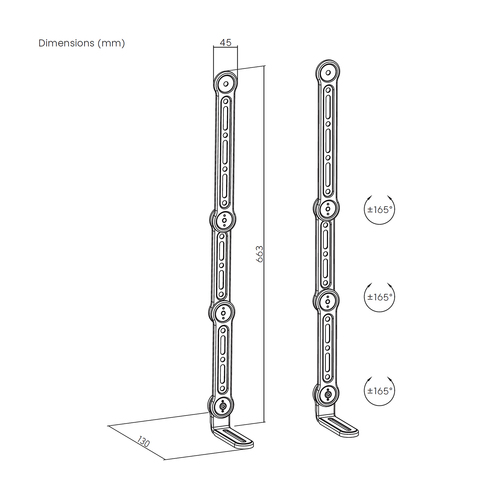 AISENS - SOPORTE UNIVERSAL PARA BARRA DE SONIDO, NEGRO