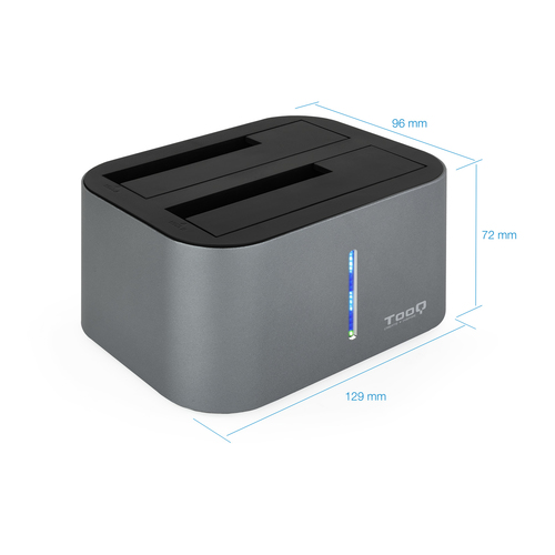 TOOQ DOCKING 2xSATA 2,5/3,5" USB 3.0/3.1 GEN1 GRIS