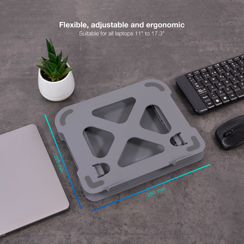 TOOQ SOPORTE ELEVADOR ALUMINIO AJUSTABLE ERGON PORTATIL