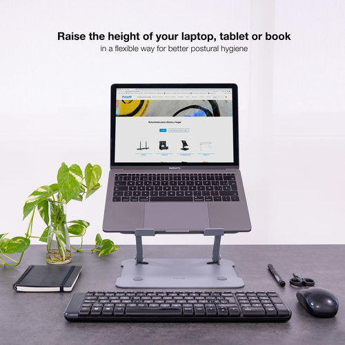 TOOQ SOPORTE ELEVADOR ALUMINIO AJUSTABLE ERGON PORTATIL