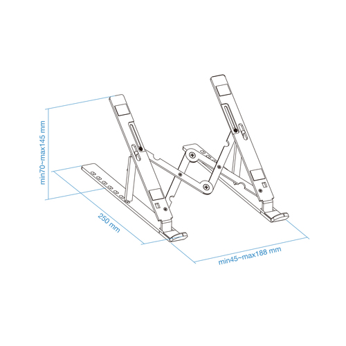 TOOQ SOPORTE ELEVADOR ALUMINIO PLEGABLE PORTATILES