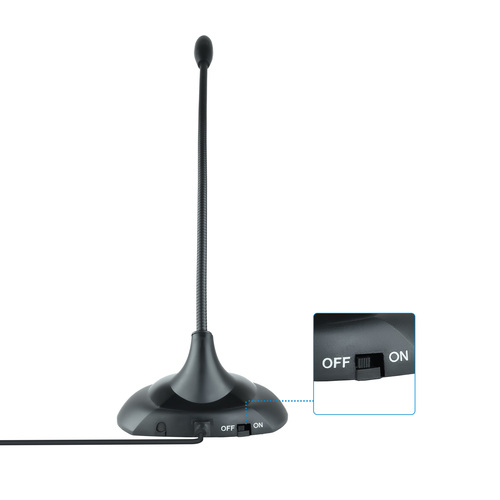 TOOQ MICROFONO MULTIMEDIA TQMM-213 FLEXIBLE NEGRO