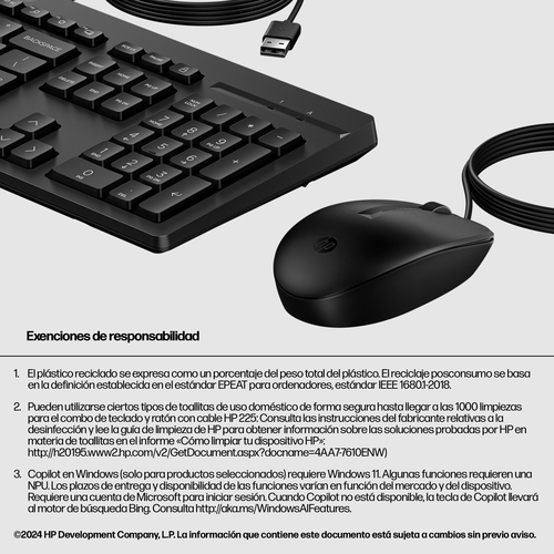 HP Combo 225 Teclado + Raton
