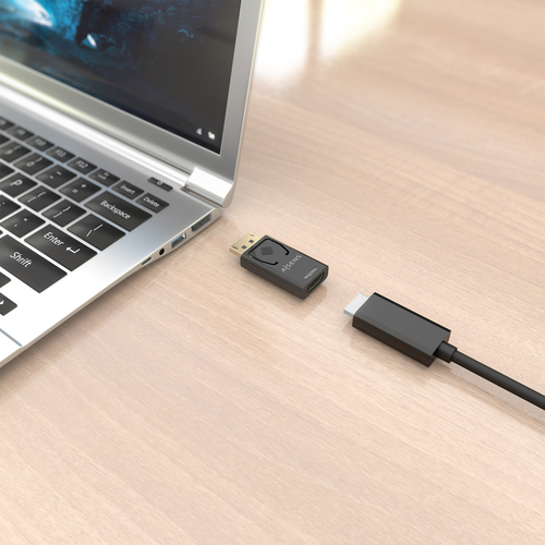 AISENS - CONVERSOR DISPLAYPORT A HDMI 4K@30HZ, DP/M-HDMI/H, NEGRO