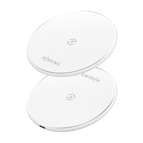 AISENS - CARGADOR INALAMBRICO USB-C 15W PARA MOVIL, BLANCO