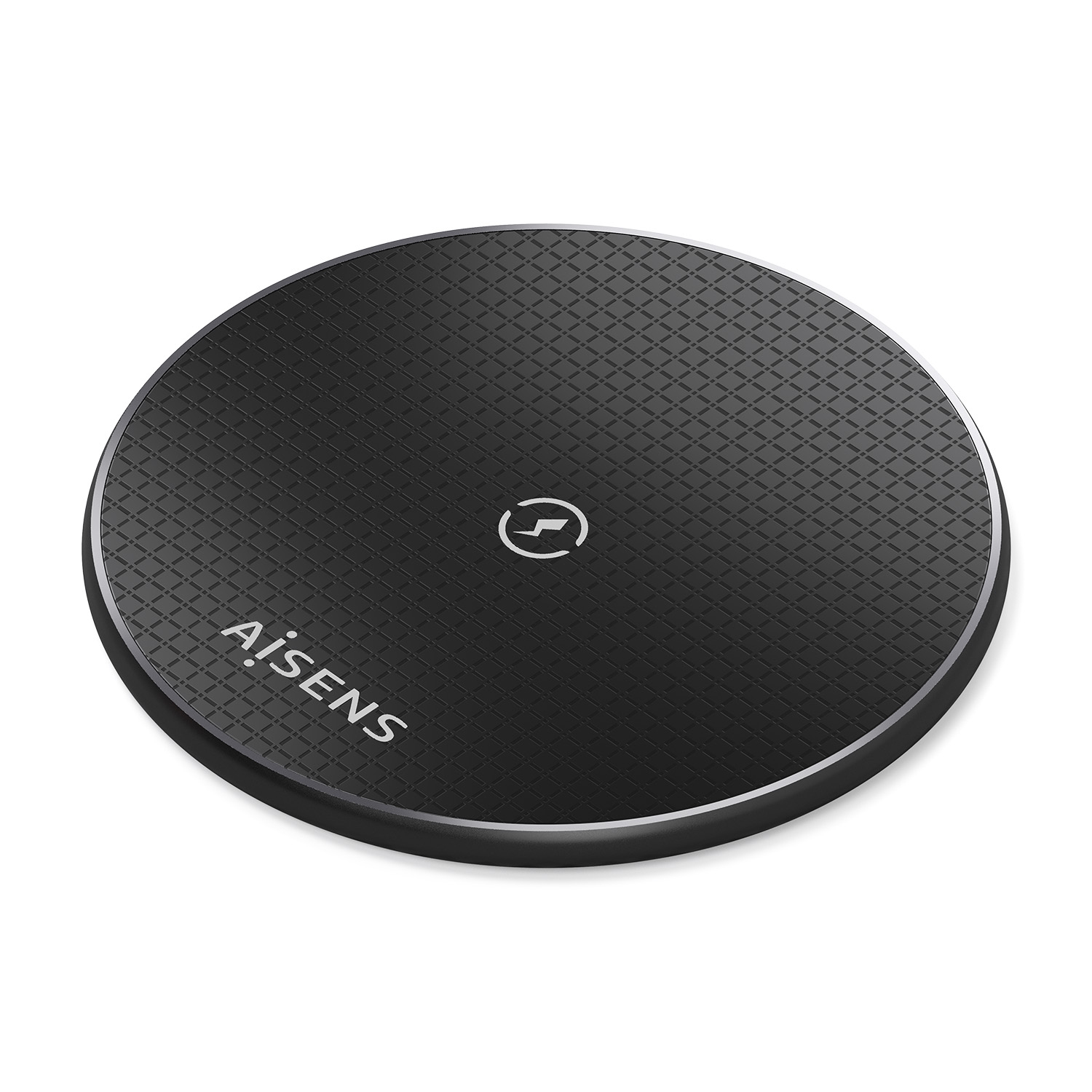 AISENS - CARGADOR INALAMBRICO USB-C 15W PARA MOVIL, NEGRO
