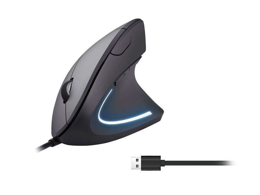 EQUIP Raton vertical ergonomico con cable USB-A
