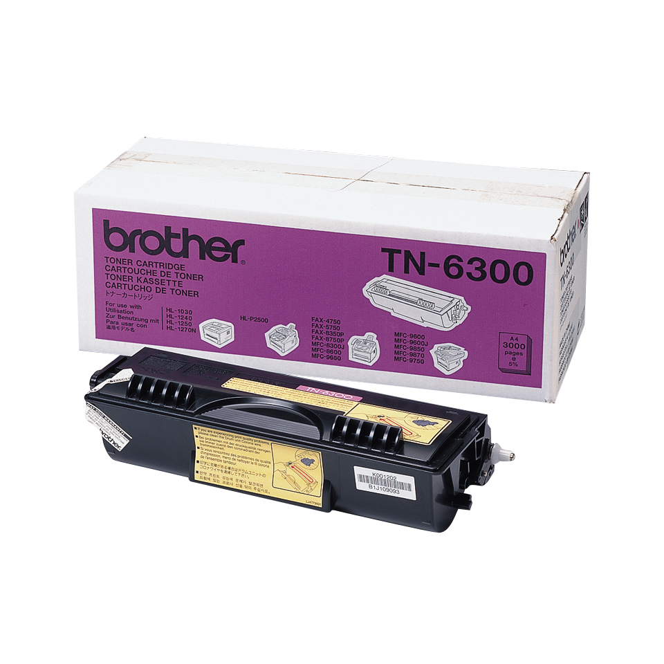 BROTHER Toner negro DCP: 1200/1400 Fax: 4750/5750/8350P/8360P/8360PLT/8750P Toner, 3.000 paginas