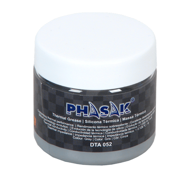 PHASAK Silicona termica gris plata en bote PHASAK, 50 gramos