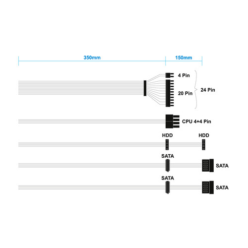 AISENS-FUENTE ALIMENTACION ATX 500W OEM, PLATA