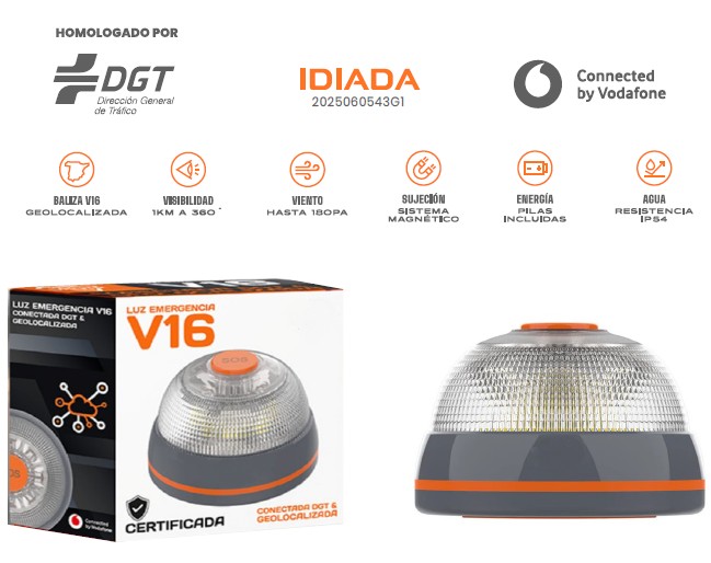 HERO BALIZA DE EMERGENCIA V16 GEOLOCALIZABLE CONECTADA DGT 3.0