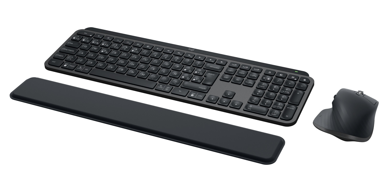 LOGITECH Combo teclado mas raton MX Keys Combo for Bussiness teclado Ratón incluido Oficina RF Wireless + Bluetooth QWERTY Español Grafito