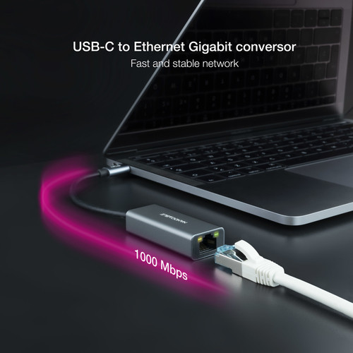 NANOCABLE Conversor USB-C a Ethernet Gigabit 10/100/1000 Mbps
