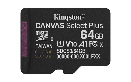 KINGSTON MicroSDXC 64GB GEN3 / Class 10 / Adaptador SD