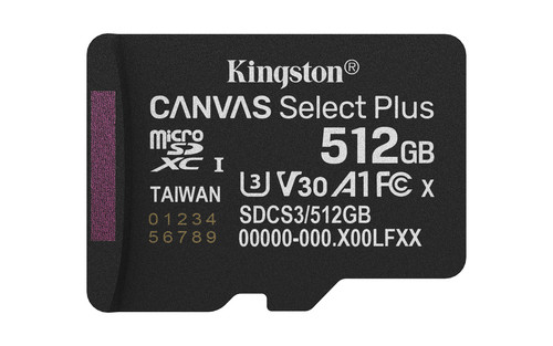 KINGSTON MicroSDXC 512GB GEN3 / Class 10 / Adaptador SD