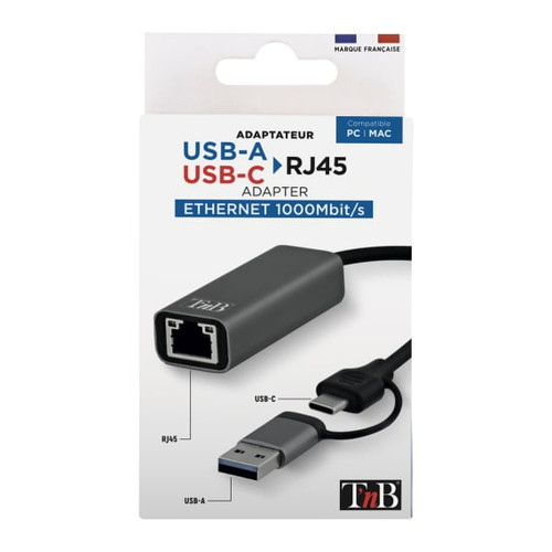 TNB Adaptador USB-C & USB-A to RJ45 adapter