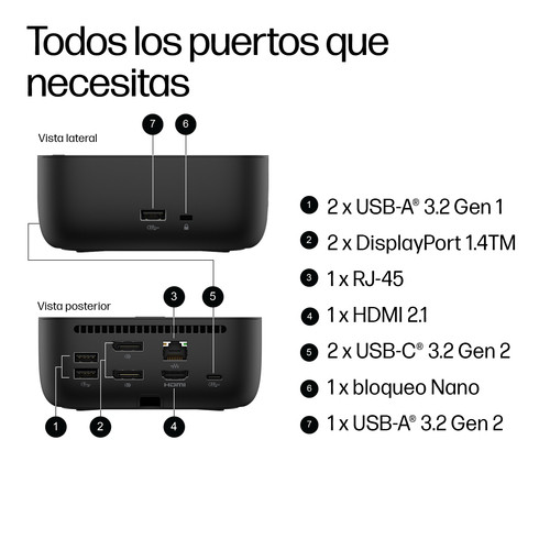 HP Docking station G6 Thunderbolt 4 Ultra 100 W USB-C