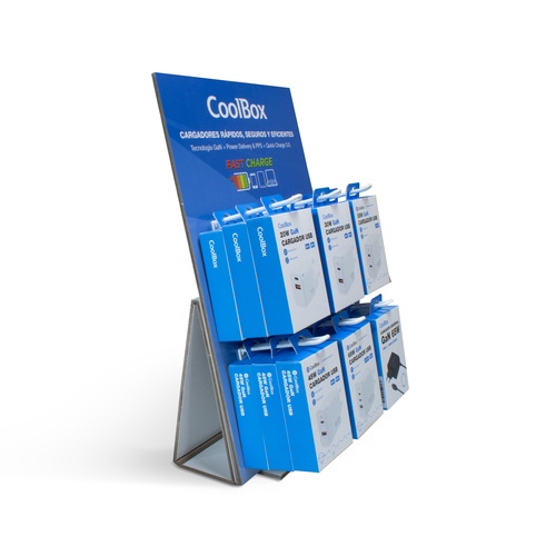 COOLBOX PACK 18 CARGADORES GAN + EXPOSITOR