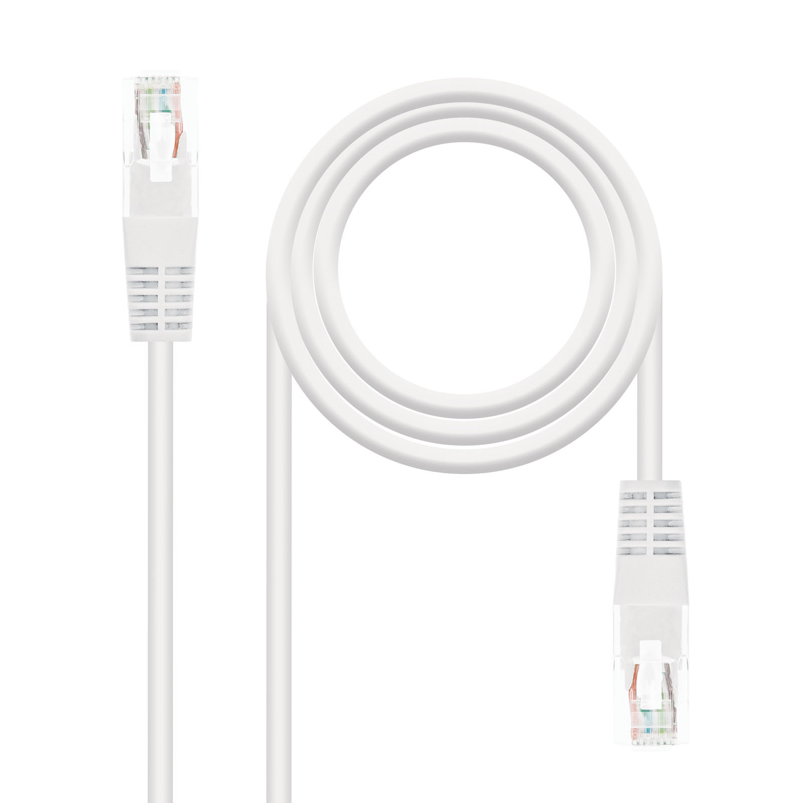 NANOCABLE CABLE RED LATIGUILLO CAT.6 UTP AWG24, BLANCO 0.5 M