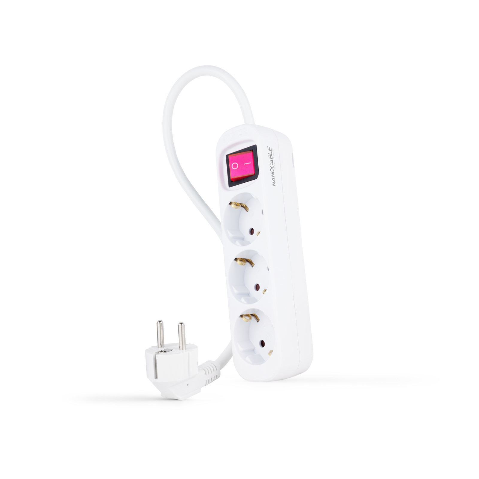 NANOCABLE REGLETA 3 TOMAS INTERRUPTOR 1.4 M BLANCA
