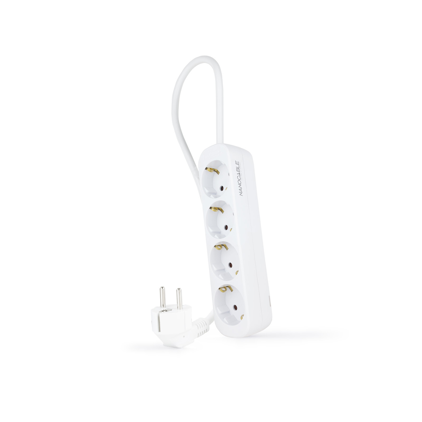 NANOCABLE REGLETA 4 TOMAS, 1.4 M BLANCA