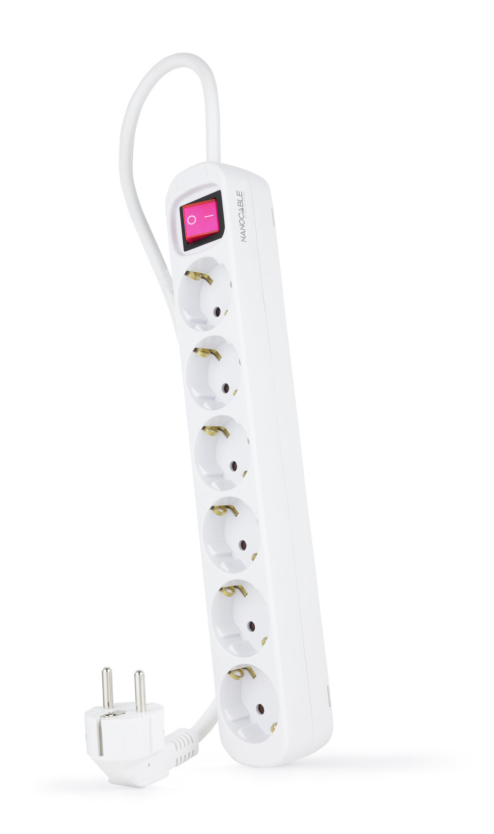 NANOCABLE REGLETA 6 TOMAS INTERRUPTOR 1.4 M BLANCA