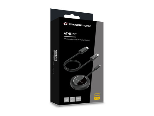 CONCEPTRONIC ATHERIC01B  Kit de pantalla inalambrico USB-C a HDMI 1080P