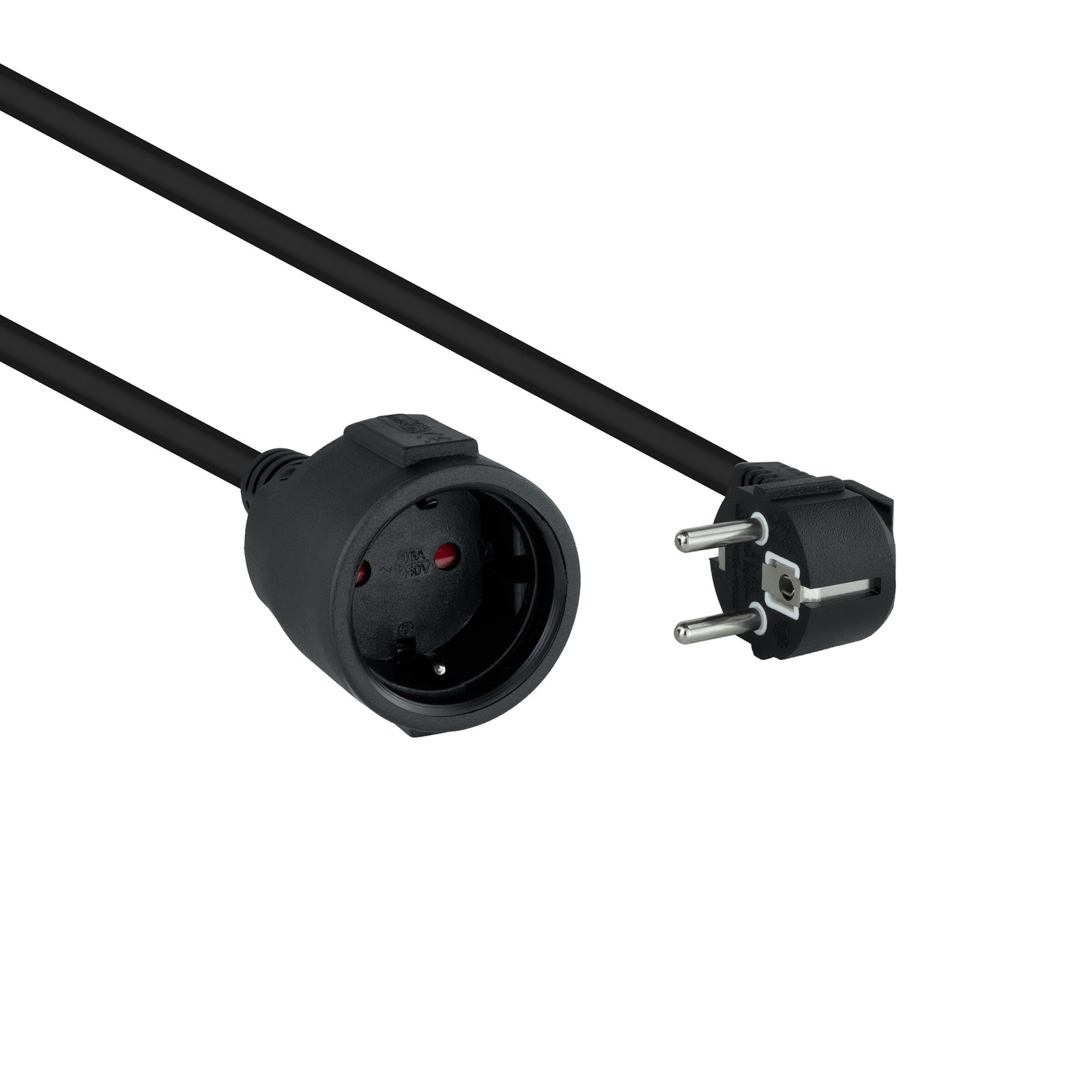 NANOCABLE CABLE ALIM. ALARGADOR SCHUKO NEGRO, 5 M