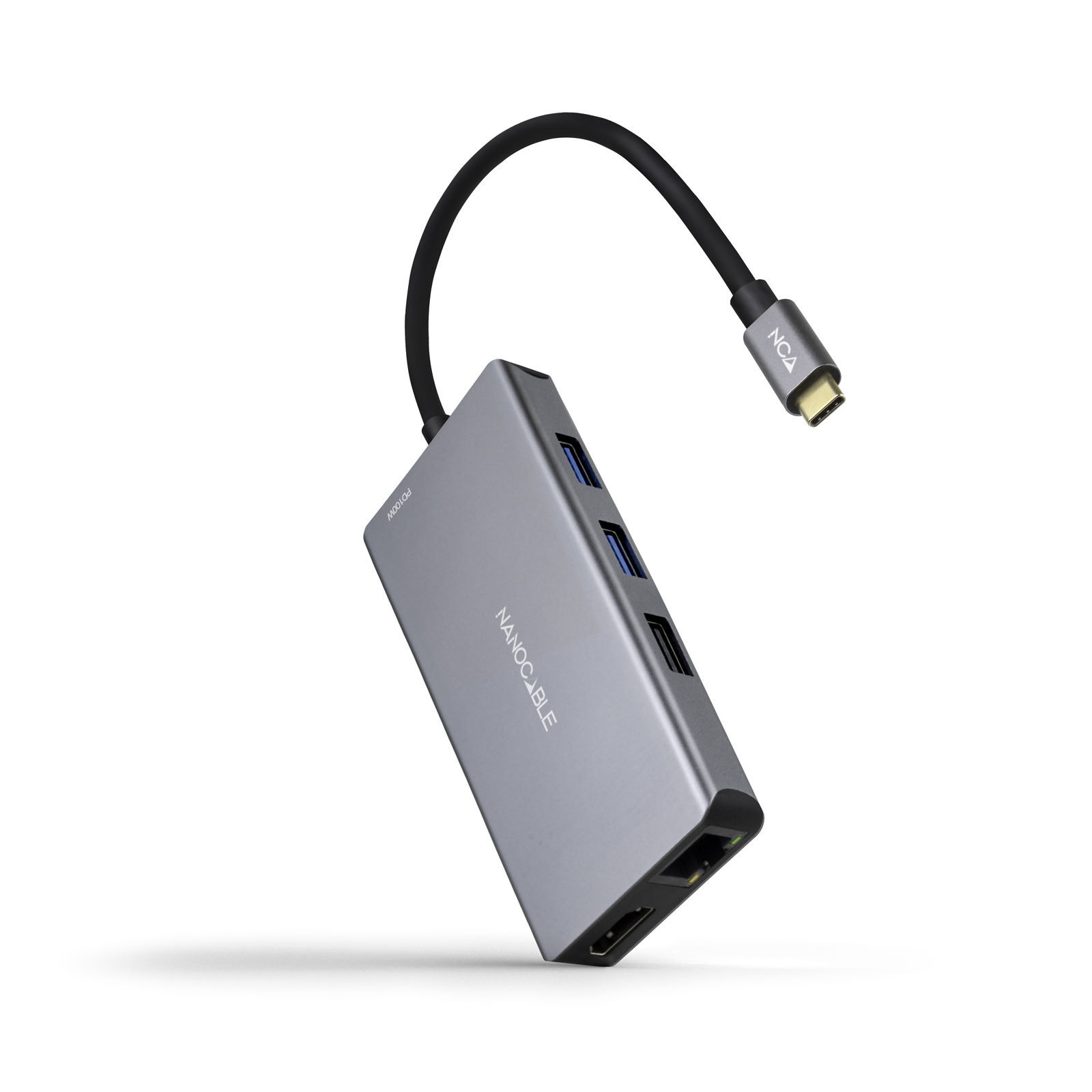 NANOCABLE HUB USB-C 3xUSB-A+USB-C/PD+2xHDMI+RJ45+SD/TF