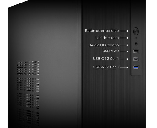 COOLBOX CAJA MATX M460 USB-C 3.2 GEN1 SGCC 0.8MM SIN FTE
