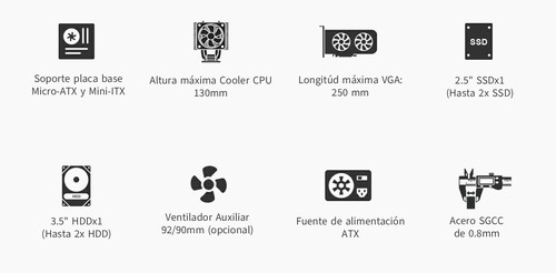 COOLBOX CAJA MATX M460 USB-C 3.2 GEN1 SGCC 0.8MM SIN FTE