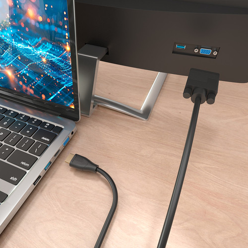 AISENS - CABLE CONVERSOR HDMI A SVGA, HDMI A/M-SVGA/M, NEGRO, 1.0M
