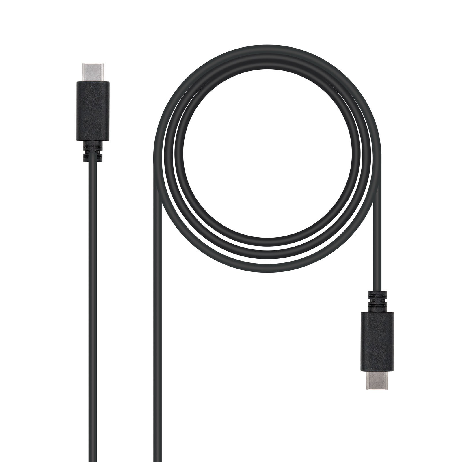 NANOCABLE USB 2.0, 2m, 2 m, USB C, USB C, USB 2.0, Hembra/Hembra, Negro