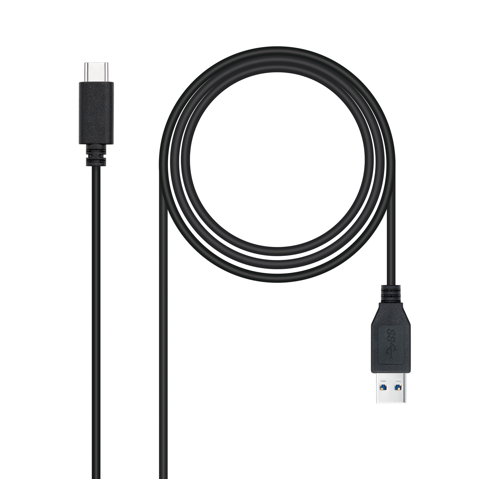 NANOCABLE Cable USB 3.1, Gen2 10 Gbps 3A, tipo USB-C/M-A/M, Negro, 2 m, 2 m, USB C, USB A, USB 3.2 Gen 2 (3.1 Gen 2), 10 Gbit/s, Negro