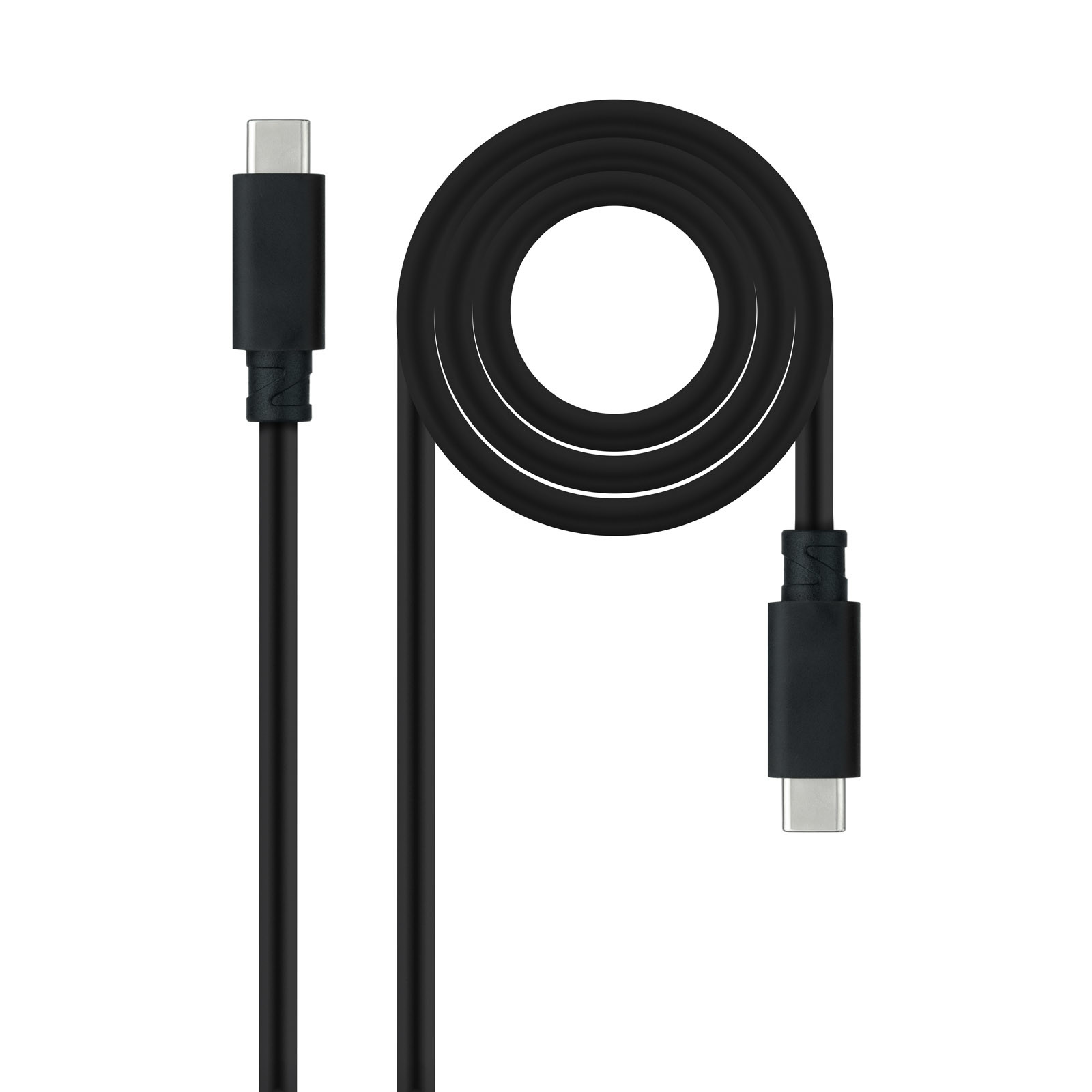 NANOCABLE Cable USB 3.1 Gen2 10Gbps 5A, 4K/60Hz, USB-C/M-USB-C/M, Negro, 0.5 m, 0,5 m, USB C, USB C, USB 3.2 Gen 2 (3.1 Gen 2), 10 Gbit/s, Negro