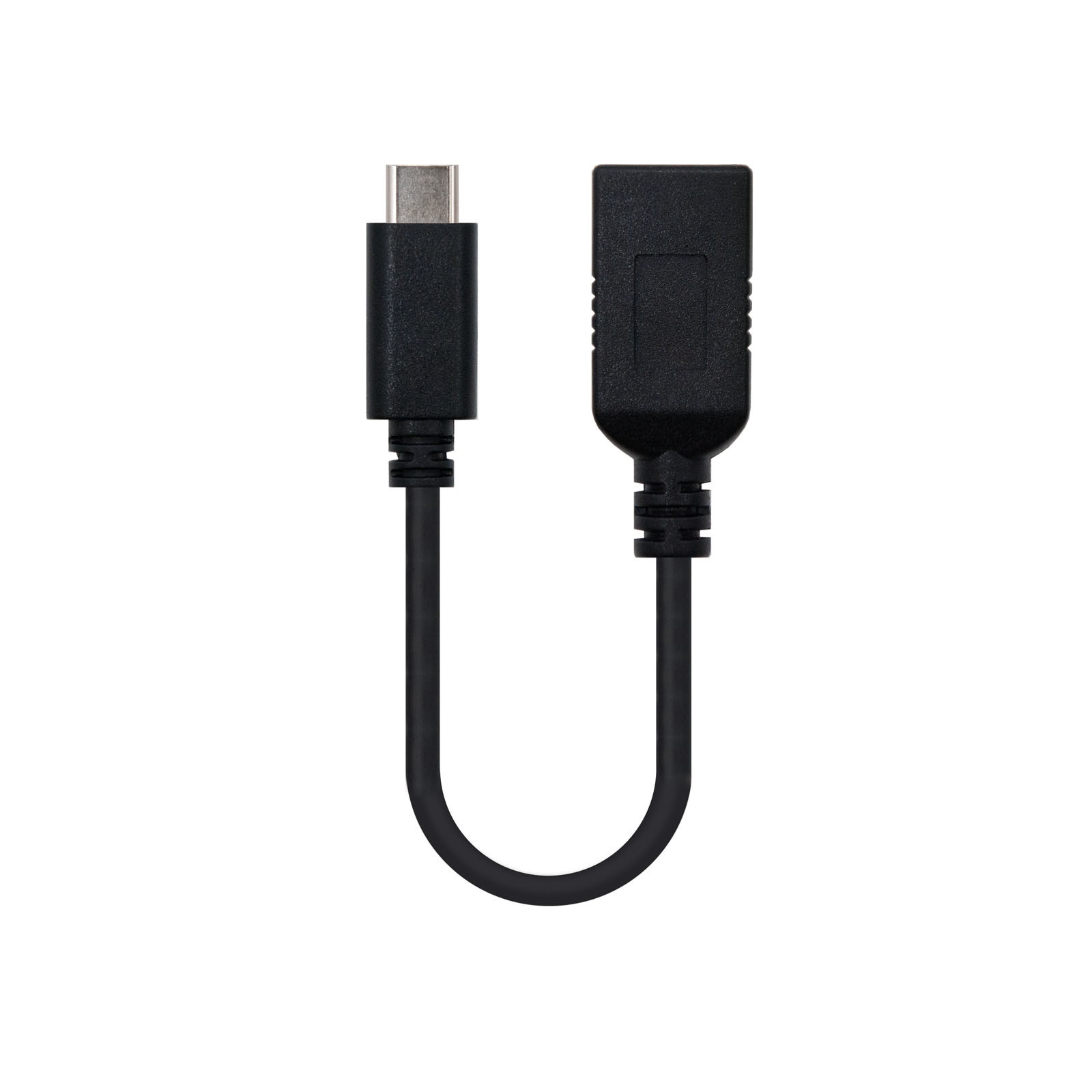NANOCABLE USB 3.1, 0.15m, 0,15 m, USB A, USB C, USB 3.2 Gen 2 (3.1 Gen 2), 5 Gbit/s, Negro