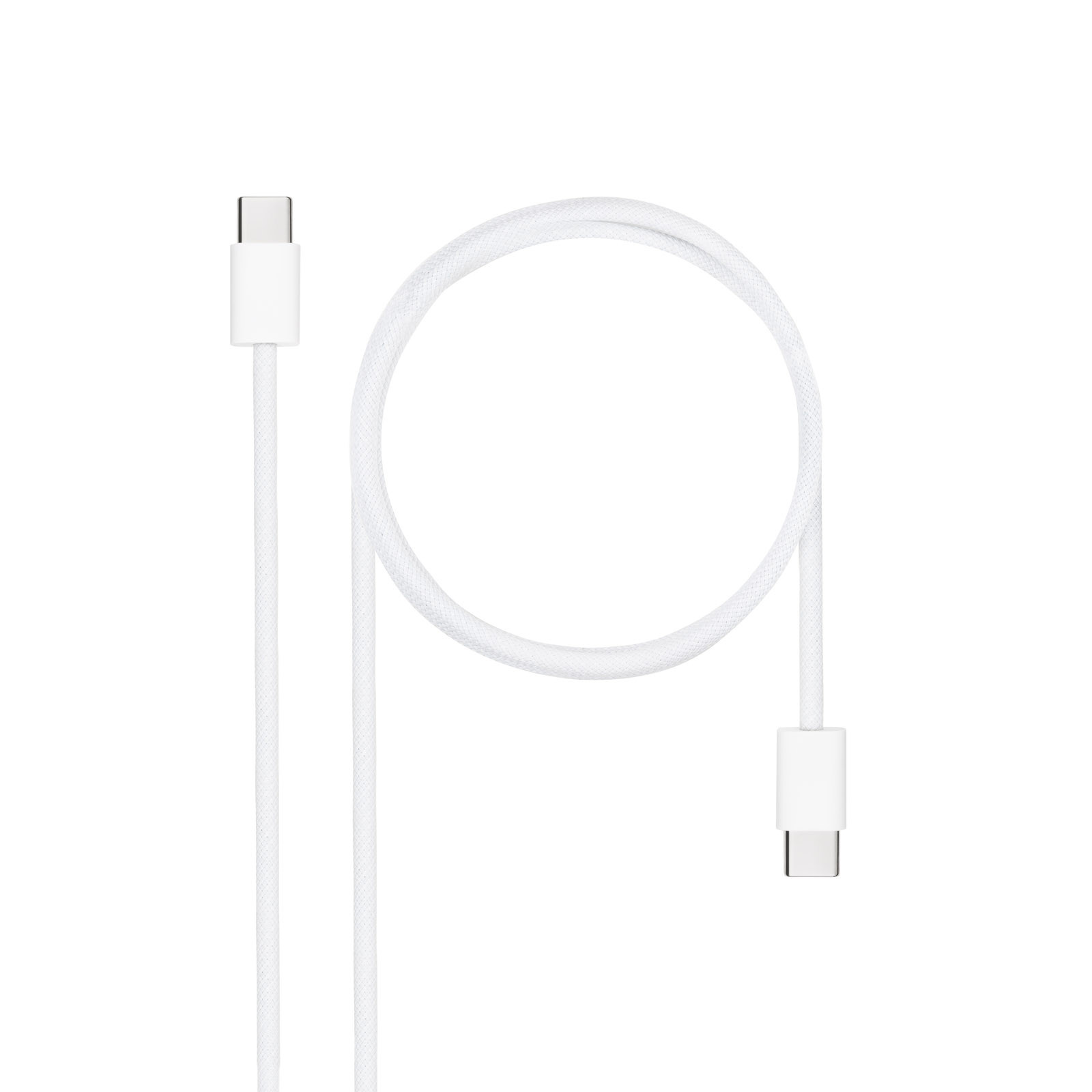 NANOCABLE Cable USB-C 2.0 60W 3A, USB-C/M-USB-C/M, Blanco, 2 m, 2 m, USB C, USB C, USB 2.0, 0,48 Gbit/s, Blanco