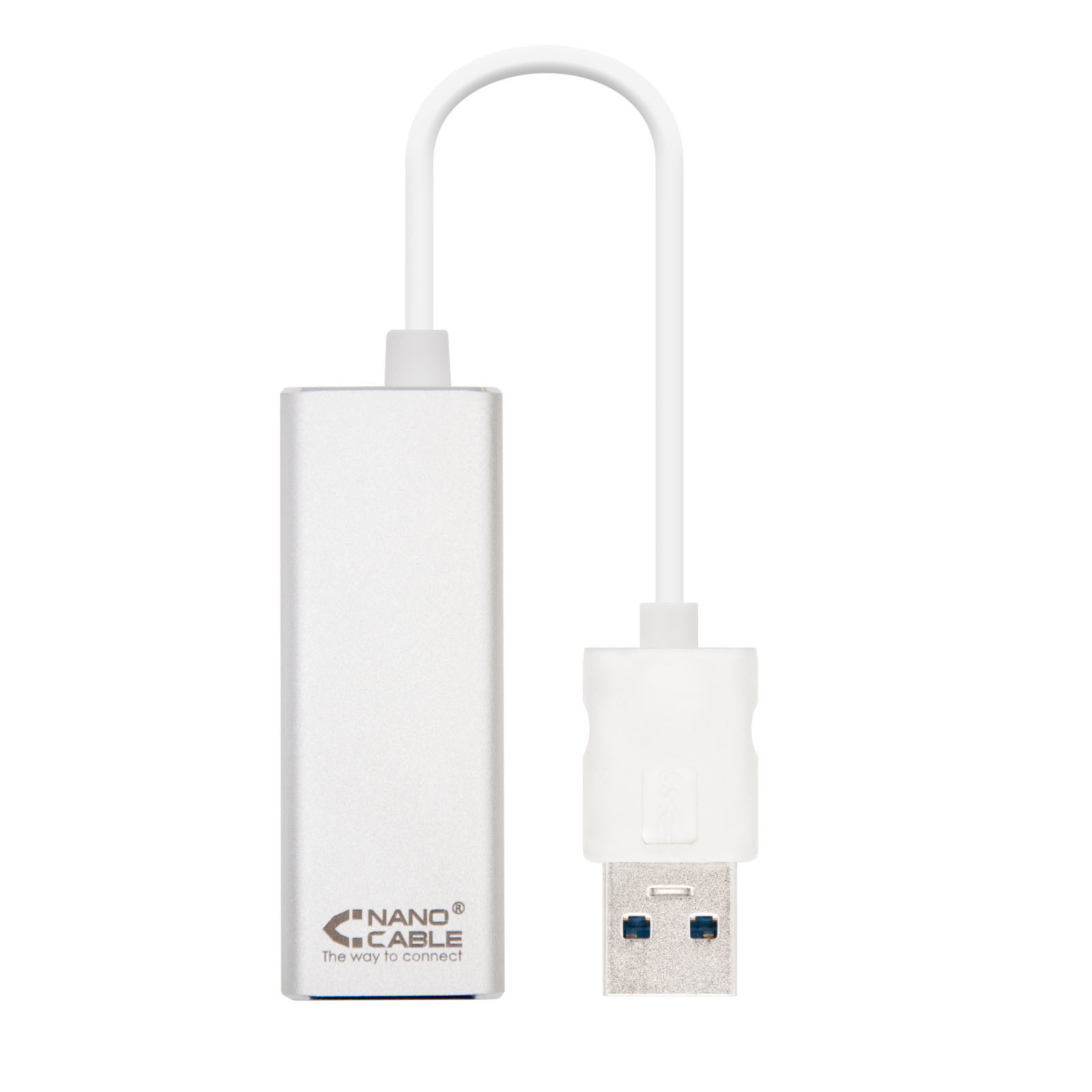 NANOCABLE USB 3.0/RJ-45, 0.15m, Plata, CE, RTL8153, 150 mm, 110 mm, 30 mm