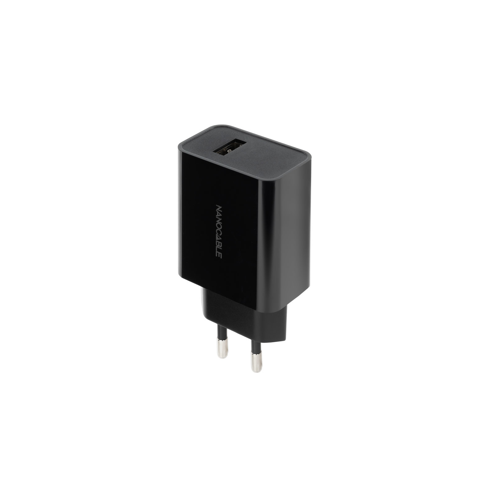 NANOCABLE Cargador USB, 5V/2.1A, Negro, Interior, Corriente alterna, Negro