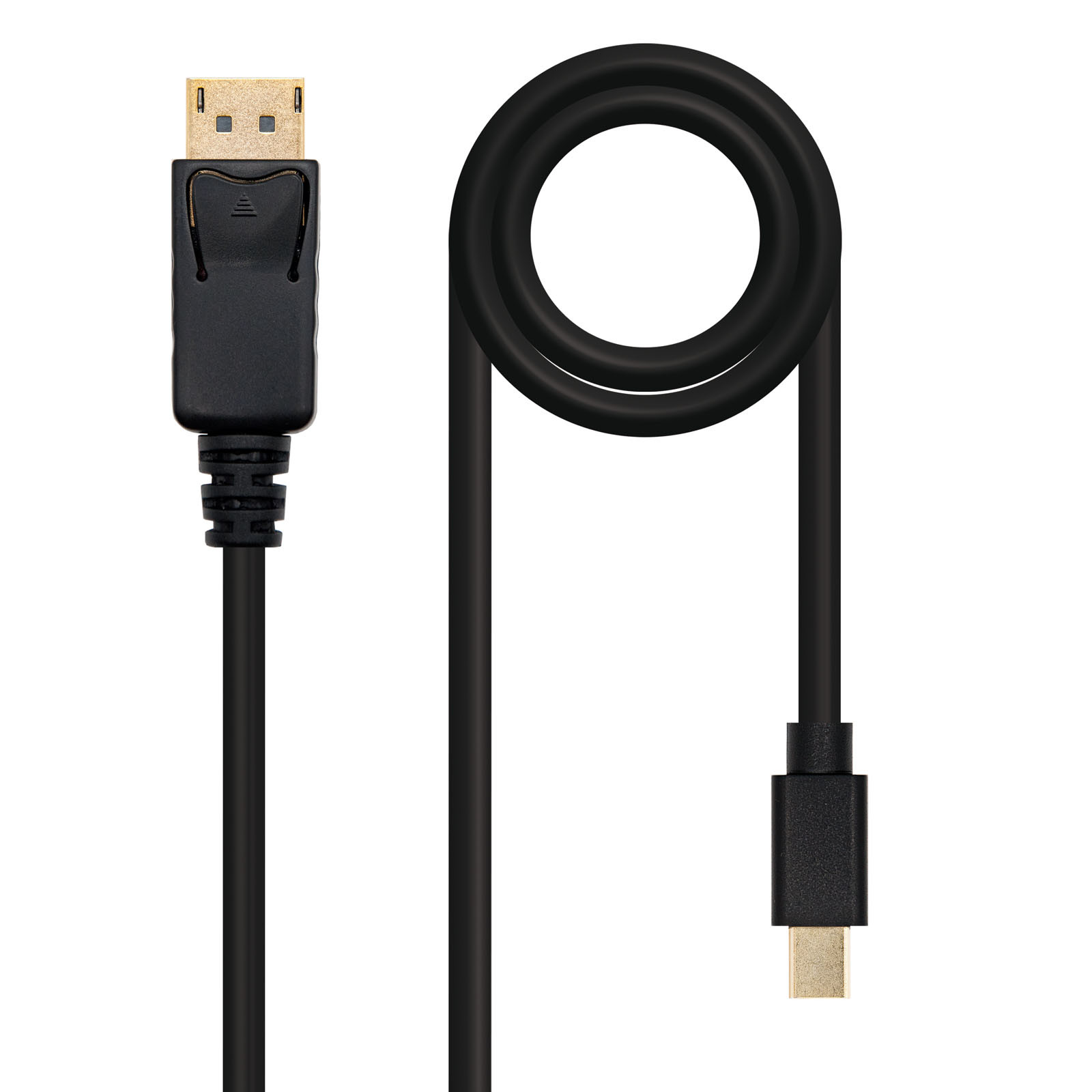 NANOCABLE DisplayPort, 2m, 2 m, Mini DisplayPort, DisplayPort, Macho, Macho, 3840 x 2400 Pixeles