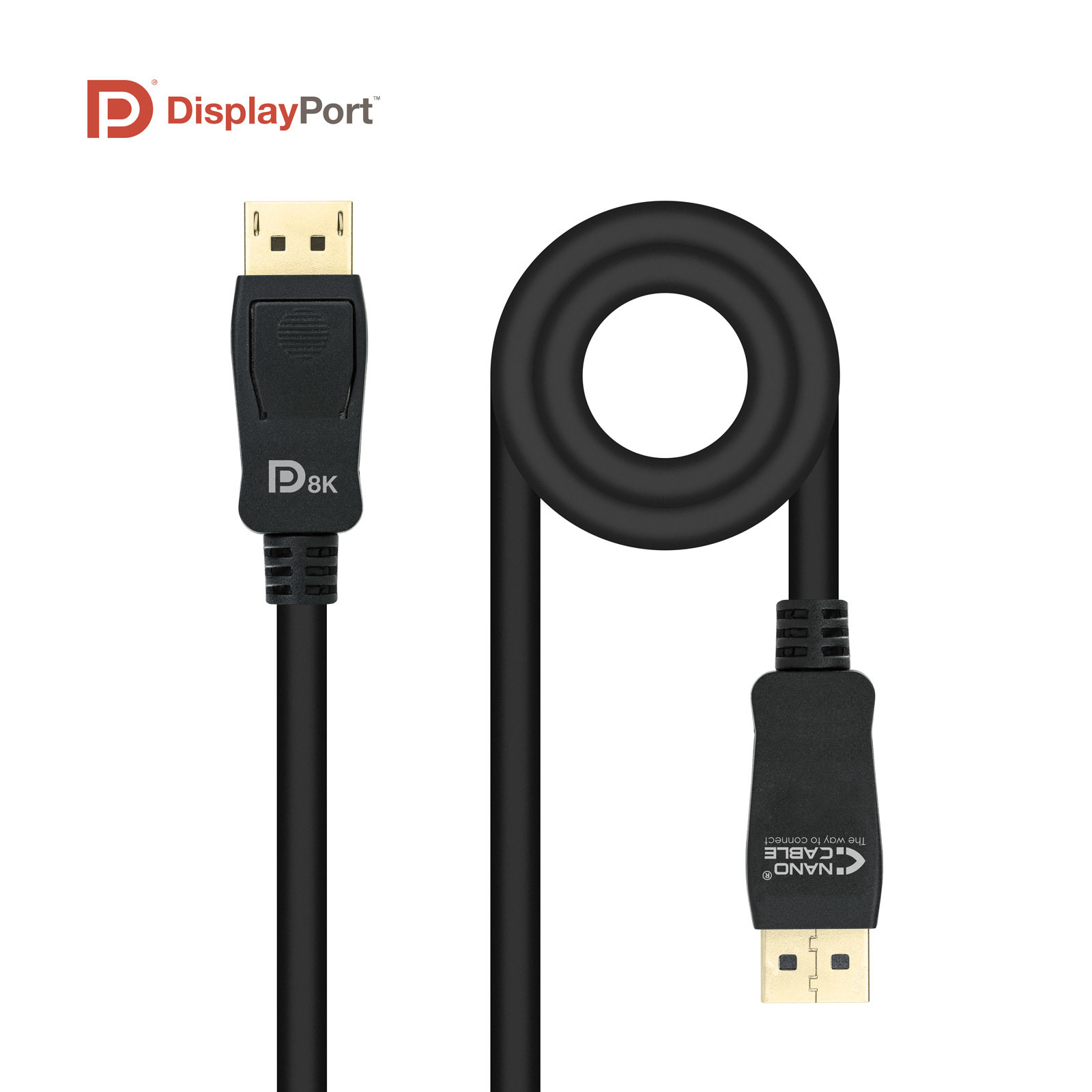 NANOCABLE Cable DISPLAYPORT 1.4 CERTIFICADO VESA, DP/M DP/M, Negro, 1.5 m, 1,5 m, DisplayPort, DisplayPort, Macho, Macho, Negro