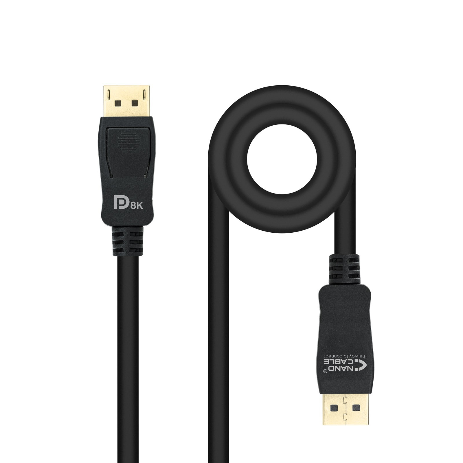 NANOCABLE 10.15.2502, 2 m, DisplayPort, DisplayPort, Macho, Macho, 7680 x 4320 Pixeles