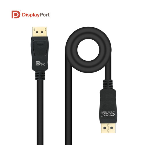 NANOCABLE 10.15.2502, 2 m, DisplayPort, DisplayPort, Macho, Macho, 7680 x 4320 Pixeles