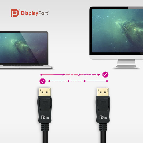 NANOCABLE 10.15.2502, 2 m, DisplayPort, DisplayPort, Macho, Macho, 7680 x 4320 Pixeles