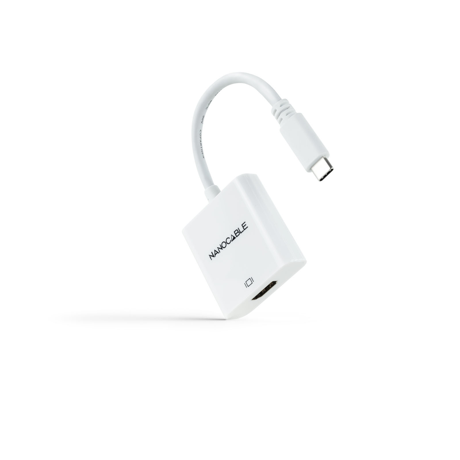 NANOCABLE CONVERSOR USB-C A HDMI 4K, 15 CM, 3.2 Gen 1 (3.1 Gen 1), USB Tipo C, Salida HDMI, 4096 x 2160 Pixeles
