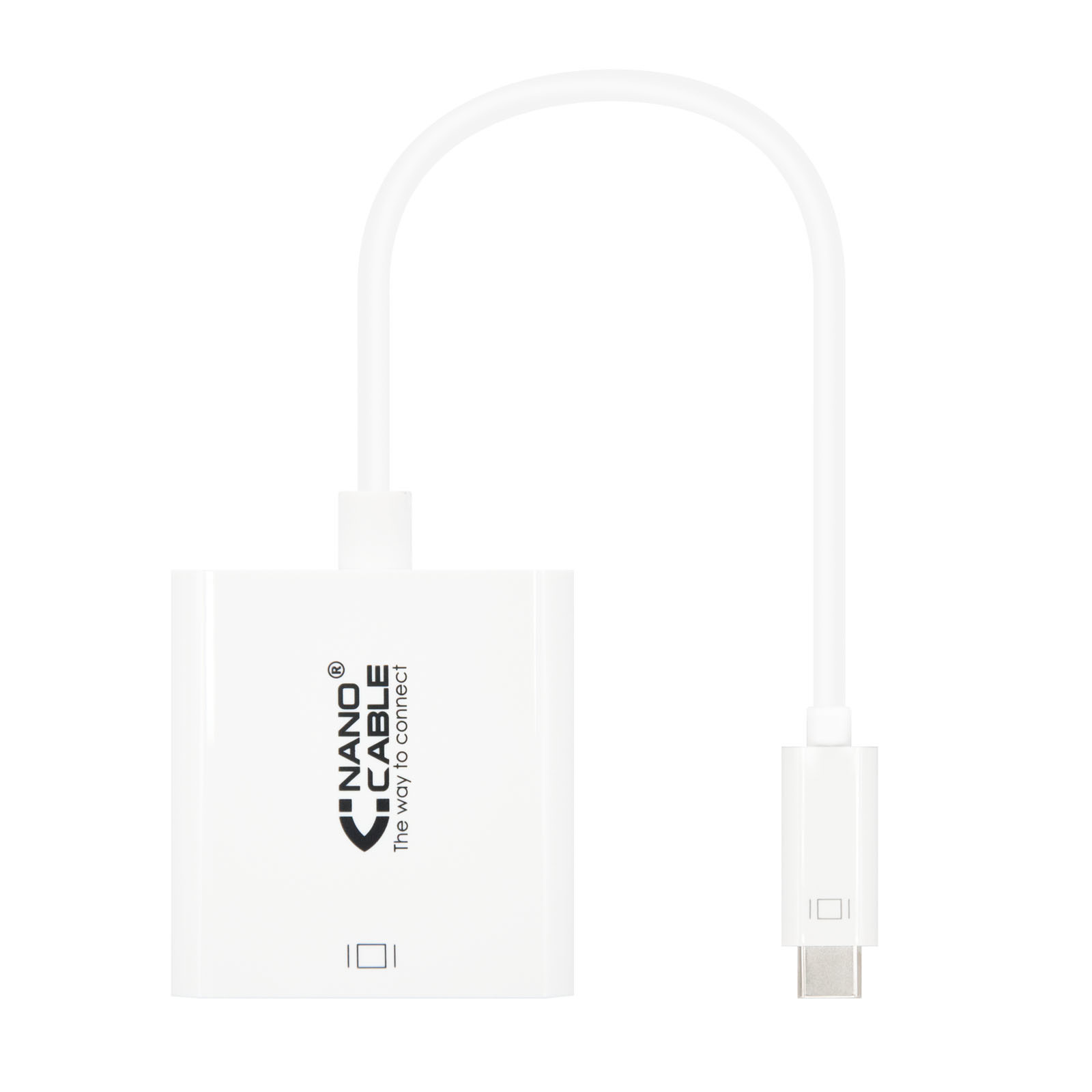 NANOCABLE CONVERSOR USB-C A DVI-D, 15 CM, 3.2 Gen 1 (3.1 Gen 1), USB Tipo C, Salida DVI, 1920 x 1080 Pixeles