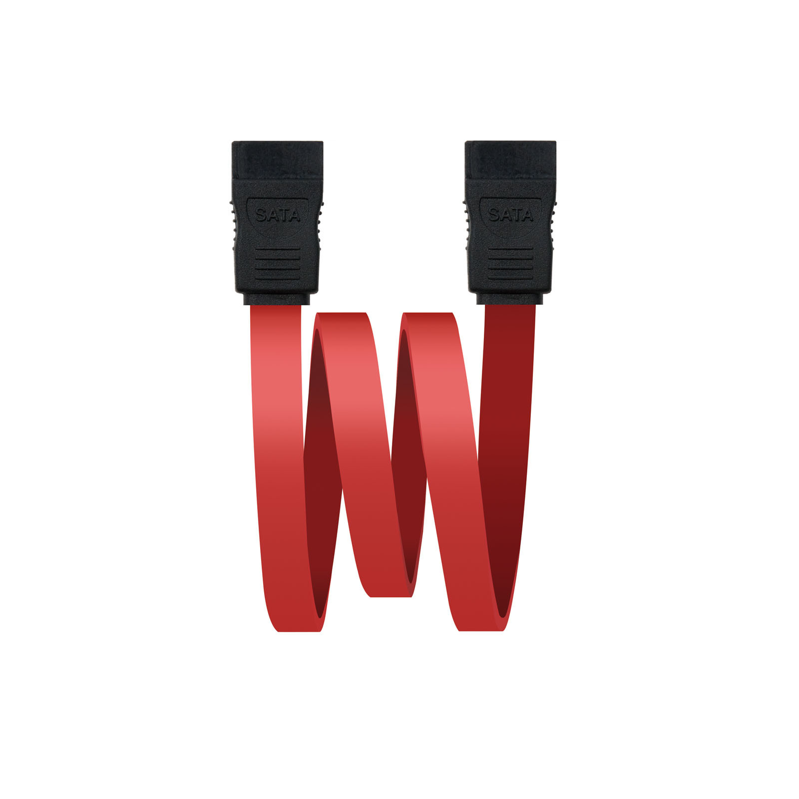 NANOCABLE CABLE SATA DATOS 0.5 M OEM, 0,5 m, SATA I, Macho/Macho, Negro, Rojo, Derecho, Derecho