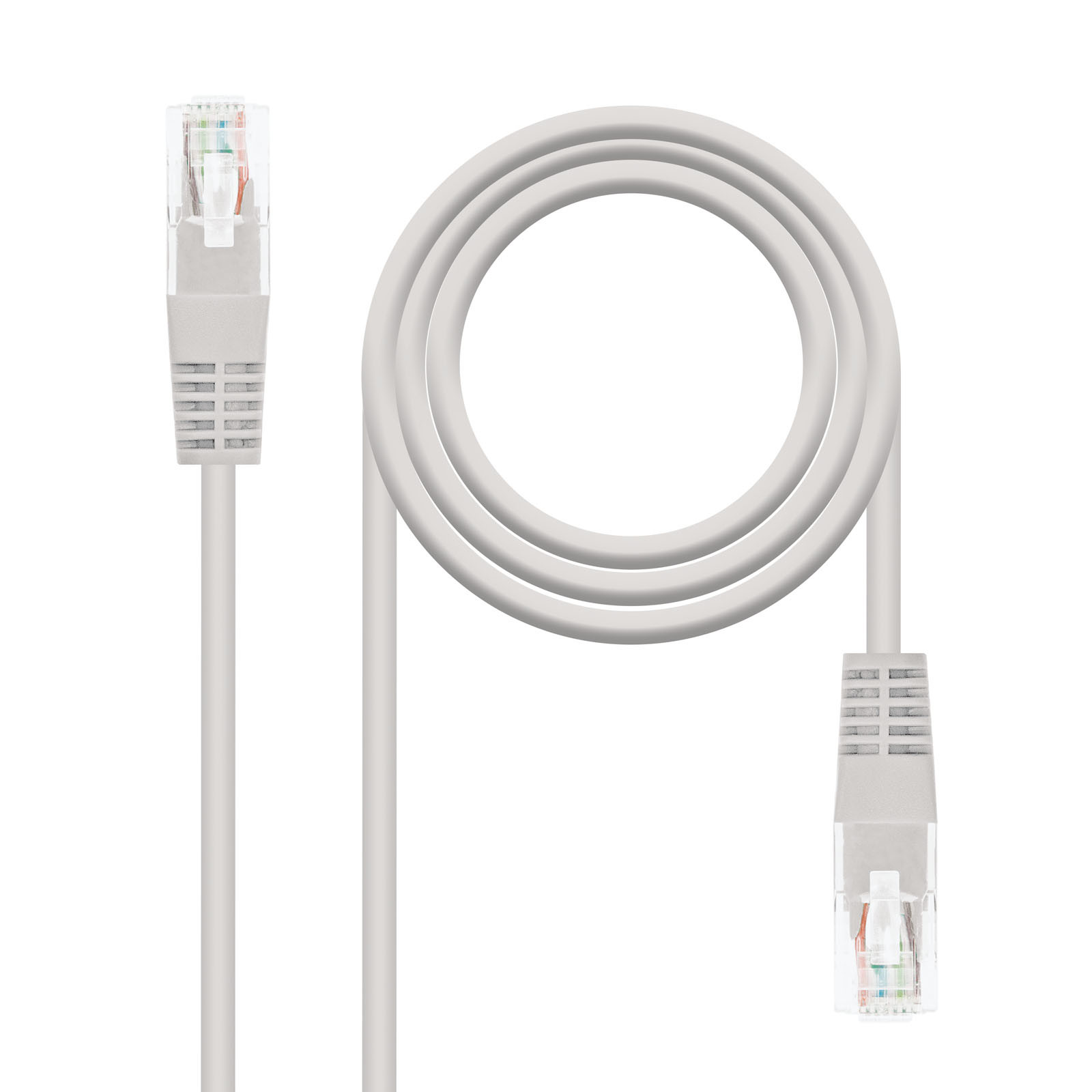 NANOCABLE CABLE RED LATIGUILLO RJ45 CAT.5E UTP AWG24, 20 M, 20 m, Cat5e, U/UTP (UTP), RJ-45, RJ-45, Gris